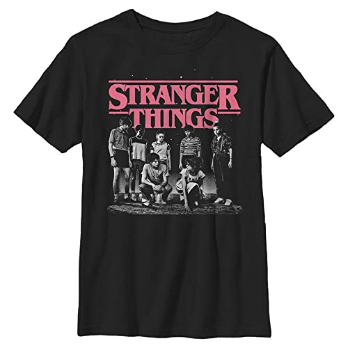 Stranger Things Unisex Kinder Stranger Fade Short Sleeve T-shirt, Schwarz, Einheitsgröße von Stranger Things