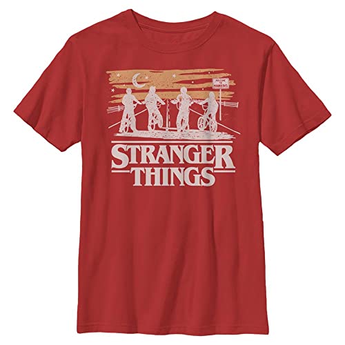 Stranger Things Unisex Kinder Jank Drawing Short Sleeve T-shirt, Rot, Einheitsgröße von Stranger Things