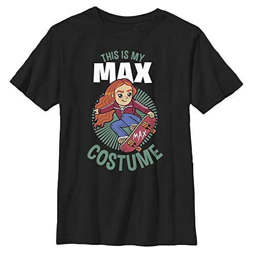 Stranger Things Unisex Kinder Max Costume Short Sleeve T-shirt, Schwarz, Einheitsgröße von Stranger Things