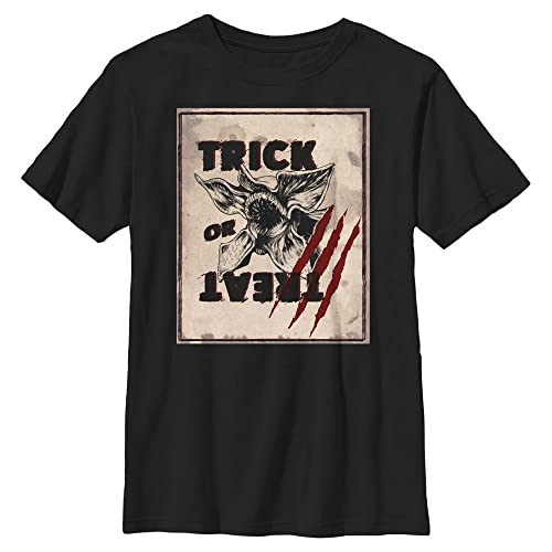 Stranger Things Unisex Kinder Trick Or Treat Short Sleeve T-shirt, Schwarz, Einheitsgröße von Stranger Things