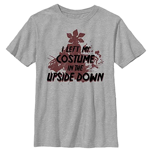 Stranger Things Unisex Kinder Upside Down Costume Short Sleeve T-shirt, Heather Grey, Einheitsgröße von Stranger Things