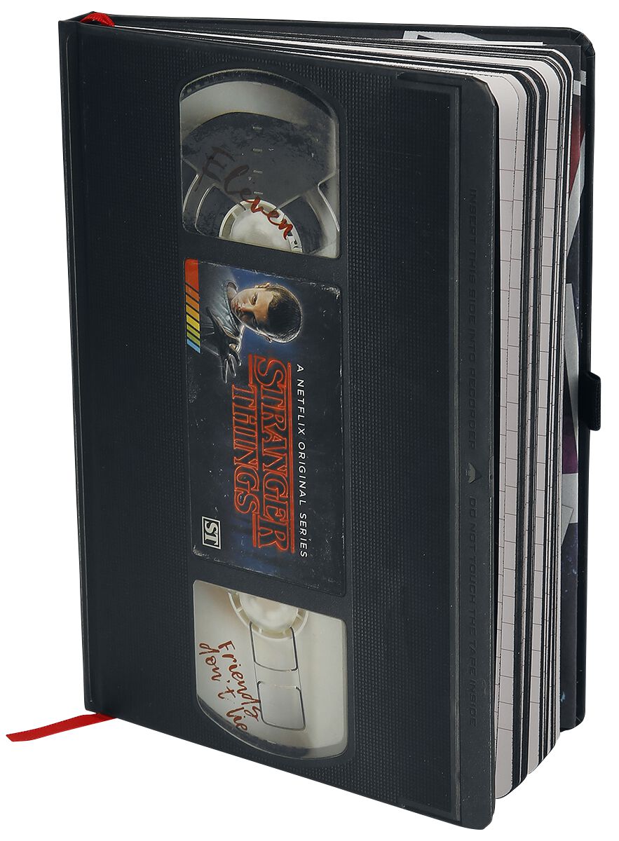 Stranger Things VHS - Premium Notizbuch Bürozubehör schwarz weiß von Stranger Things