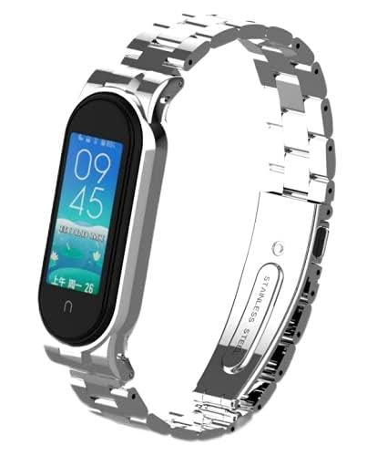 Strap-it Gliederarmband Silber - Passend für Xiaomi Mi Band 6 - Armband für Smartwatch - Ersatzarmband Edelstahl - für Damen und Herren - Zubehör passend für Xiaomi Mi Band 6 von Strap-it