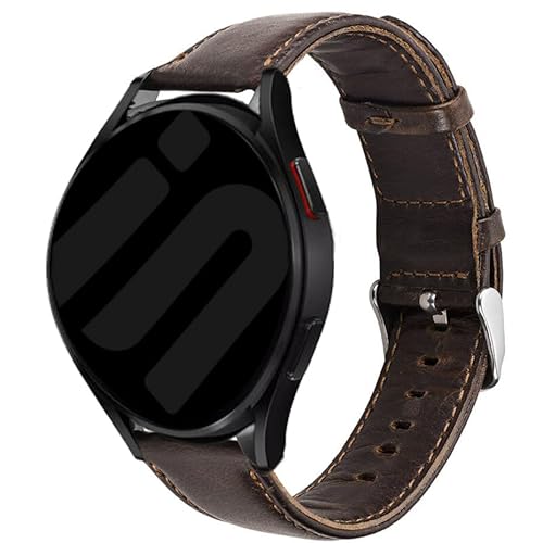 Strap-it Samsung Galaxy Watch 6 Classic 47mm Leder Armband (Dunkelbraun) von Strap-it