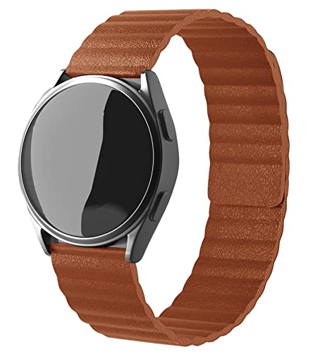 Strap-it Lederarmband Braun - Passend für Honor Magic Watch 2-46mm - Armband für Smartwatch - Ersatzarmband von Strap-it