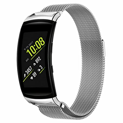 Strap-it Milanese Silber - Passend für Samsung Gear Fit - Armband für Smartwatch - Ersatzarmband Edelstahl - für Damen und Herren - Zubehör passend für Samsung Gear Fit von Strap-it