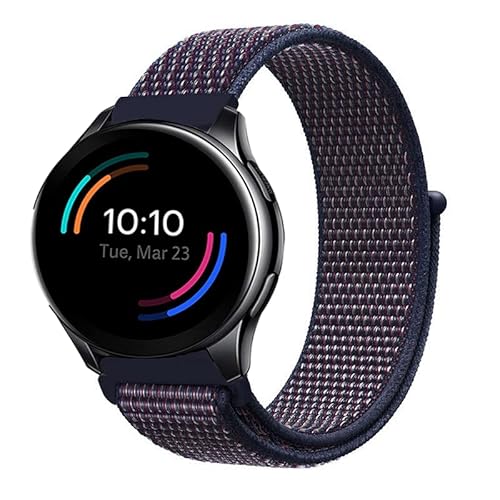 Strap-it Nylonarmband Blau - Passend für OnePlus Watch - Armband für Smartwatch - Ersatzarmband von Strap-it