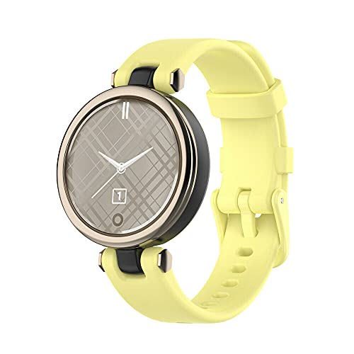 Strap-it silikon Gelb - Passend für Garmin Lily - Armband für Smartwatch - Ersatzarmband von Strap-it