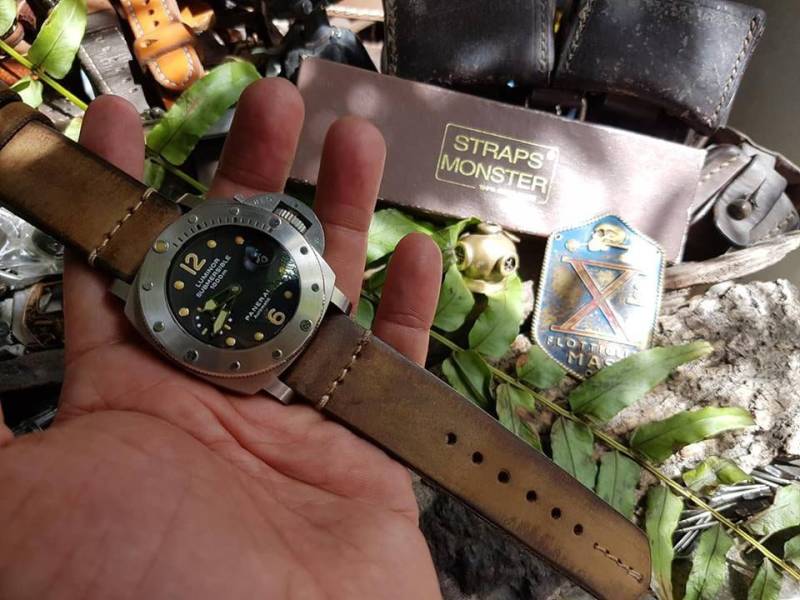 Sale 50% Handcraft Vintage Für Panerai Straps 24 Mm Free Gpf Mod Dep Schnalle Sale 50% Handcraft Vintage Für Panerai Straps 24 Mm Free Gpf Mod Dep Schnalle von StrapsMonster