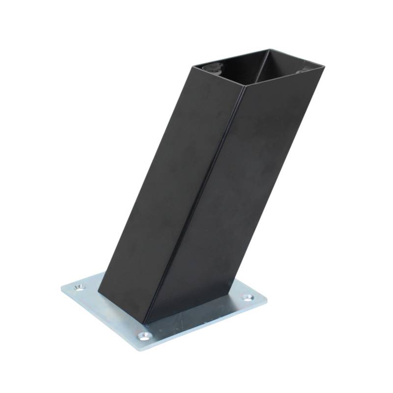 Strate Barkonsole Thekenfuß schräg gerade 170mm 210mm Schwarz Edelstahl Chrom von Strate