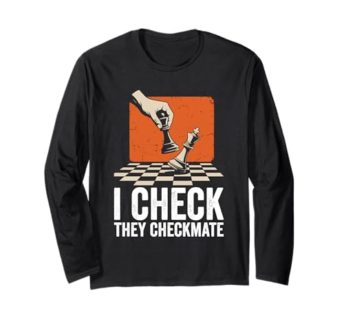 Schachclub Schach Spieler Grafik Männer Frauen Schachmatt Langarmshirt Schachclub Schach Spieler Grafik Männer Frauen Schachmatt Langarmshirt von Strategiespiel Schach Turnier Outfit
