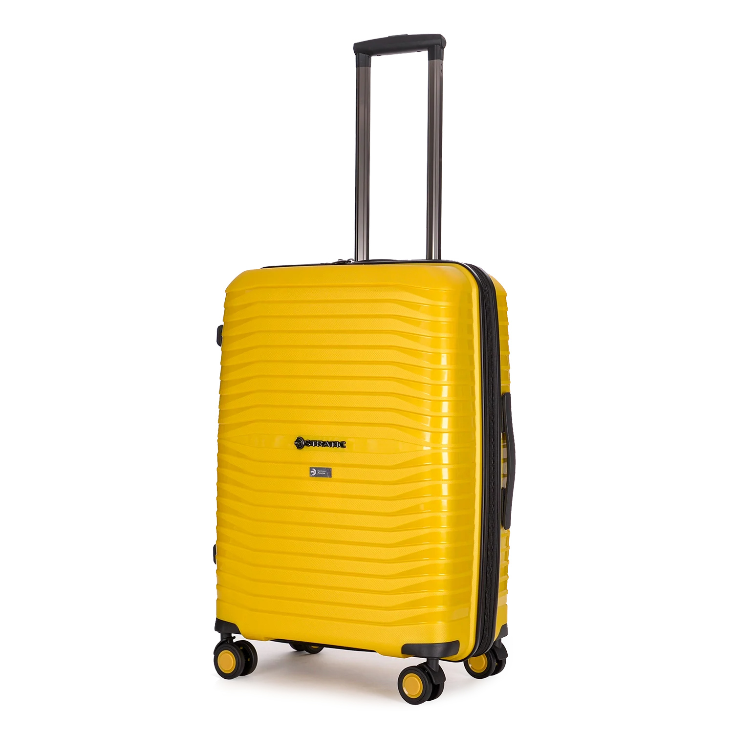 Stratic Bright + 4-Rollen Trolley M 66 cm - Yellow Gold von Stratic