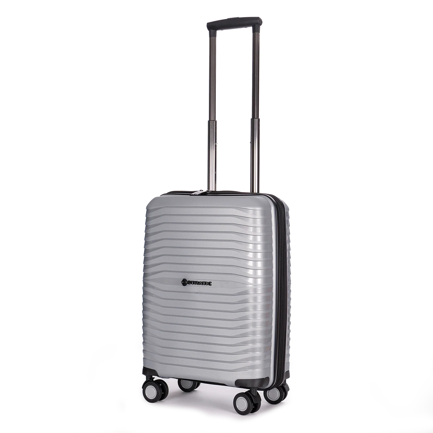 Stratic Bright + 4-Rollen Trolley S 56 cm - Silver von Stratic