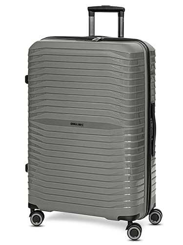 Stratic Check-in Koffer für Damen und Herren | großer XL Trolley 50 x 29 x 76 cm aus hochwertigem, leichtem Polypropylen Material | Doppelrolle & Teleskopgriff| Shine Serie von Stratic