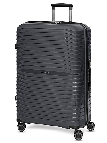 Stratic Check-in Koffer für Damen und Herren | großer XL Trolley 50 x 29 x 76 cm aus hochwertigem, leichtem Polypropylen Material | Doppelrolle & Teleskopgriff| Shine Serie von Stratic