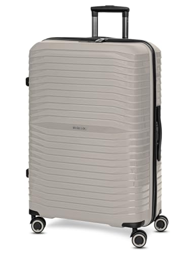 Stratic Check-in Koffer für Damen und Herren | großer XL Trolley 50 x 29 x 76 cm aus hochwertigem, leichtem Polypropylen Material | Doppelrolle & Teleskopgriff| Shine Serie von Stratic
