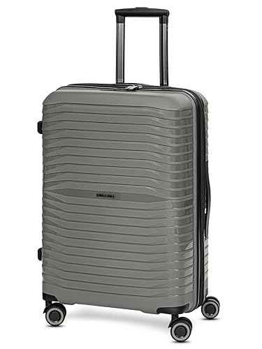 Stratic Check-in Koffer für Damen und Herren | mittelgroßer Trolley 44 x 27 x 66 cm aus hochwertigem, leichtem Polypropylen Material | Erweiterbar & Teleskopgriff| Shine Serie von Stratic