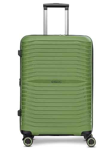 Stratic Check-in Koffer für Damen und Herren | mittelgroßer Trolley 44 x 27 x 66 cm aus hochwertigem, leichtem Polypropylen Material | Erweiterbar & Teleskopgriff| Shine Serie von Stratic