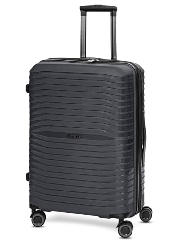 Stratic Check-in Koffer für Damen und Herren | mittelgroßer Trolley 44 x 27 x 66 cm aus hochwertigem, leichtem Polypropylen Material | Erweiterbar & Teleskopgriff| Shine Serie von Stratic