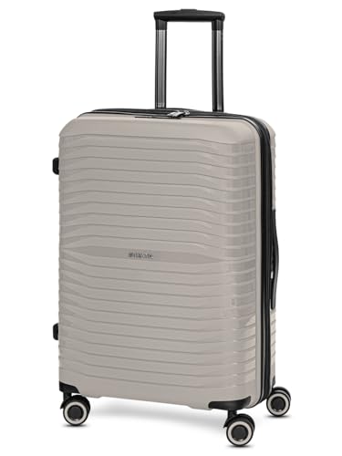 Stratic Check-in Koffer für Damen und Herren | mittelgroßer Trolley 44 x 27 x 66 cm aus hochwertigem, leichtem Polypropylen Material | Erweiterbar & Teleskopgriff| Shine Serie von Stratic
