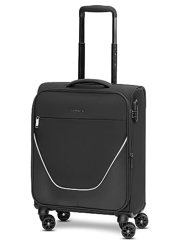 Stratic Kabinen-Koffer für Damen und Herren | Kleiner Cabin-Trolley 40 x 21 x 55 cm aus hochwertigem, flexiblem Polyester Material | Erweiterbar & Teleskopgriff| taska Serie von Stratic