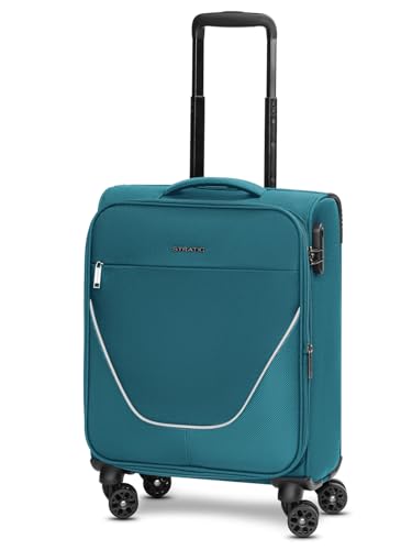 Stratic Kabinen-Koffer für Damen und Herren | Kleiner Cabin-Trolley 40 x 21 x 55 cm aus hochwertigem, flexiblem Polyester Material | Erweiterbar & Teleskopgriff| taska Serie von Stratic