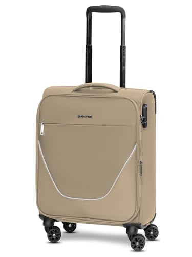Stratic Kabinen-Koffer für Damen und Herren | Kleiner Cabin-Trolley 40 x 21 x 55 cm aus hochwertigem, flexiblem Polyester Material | Erweiterbar & Teleskopgriff| taska Serie von Stratic