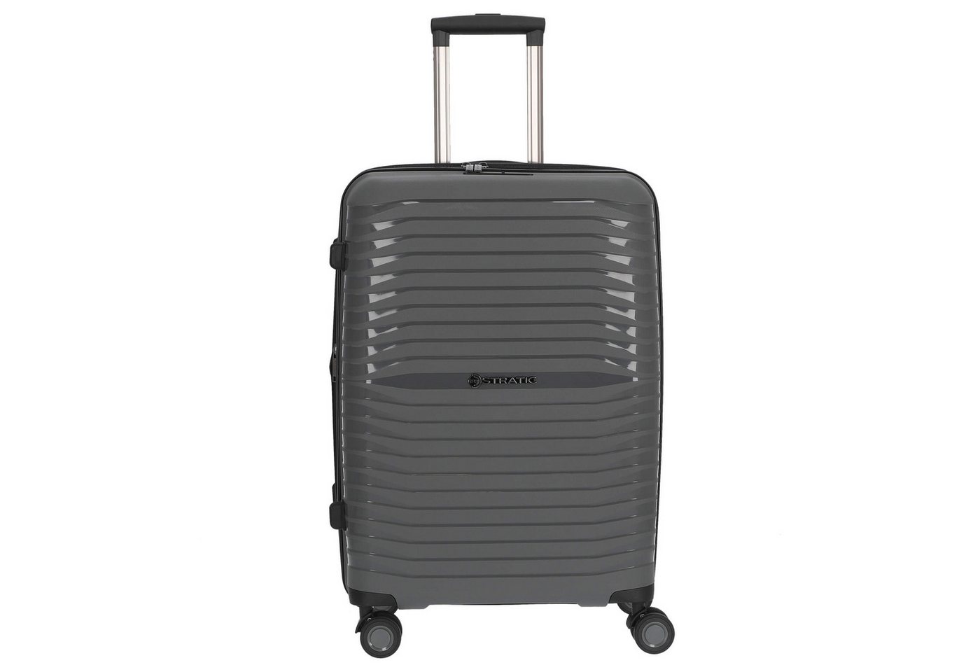 Stratic Koffer Bright+ - 4-Rollen-Trolley 66 cm M erw. (grey), 4 Rollen Rollen von Stratic