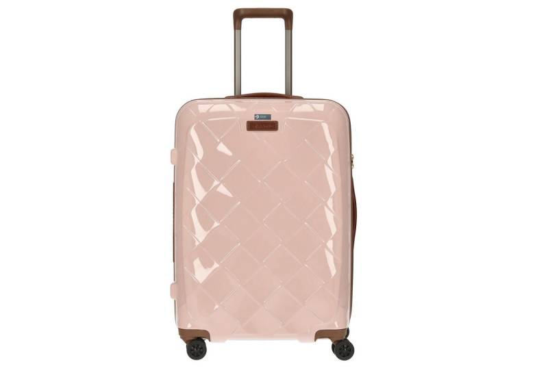 Stratic Koffer Leather and More - 4-Rollen-Trolley 66 cm M (rose), 4 Rollen Rollen von Stratic