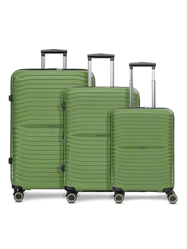 Stratic Koffer-Set 3-teilig für Damen und Herren | Reise-Trolleys 50 x 29 x 76 cm aus hochwertigem, leichtem Polypropylen Material | Doppelrolle & Teleskopgriff| Shine Serie von Stratic