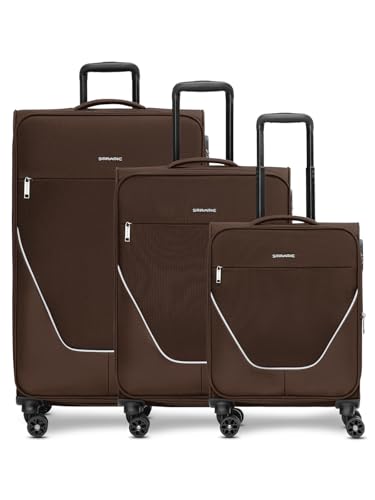 Stratic Koffer-Set 3-teilig für Damen und Herren | Reise-Trolleys 51 x 31 x 76 cm aus hochwertigem, flexiblem Polyester Material | Erweiterbar & Teleskopgriff| taska Serie von Stratic