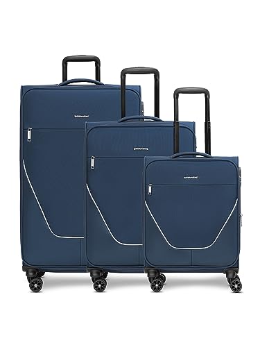 Stratic Koffer-Set 3-teilig für Damen und Herren | Reise-Trolleys 51 x 31 x 76 cm aus hochwertigem, flexiblem Polyester Material | Erweiterbar & Teleskopgriff| taska Serie von Stratic