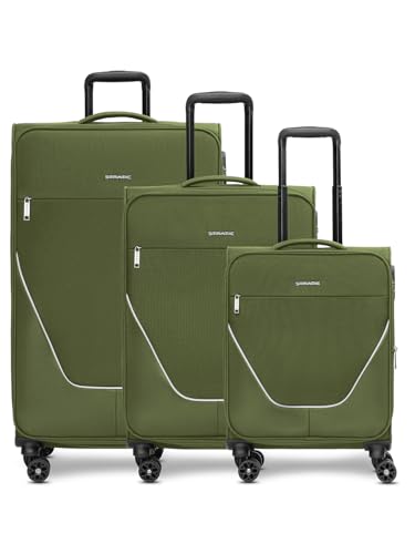 Stratic Koffer-Set 3-teilig für Damen und Herren | Reise-Trolleys 51 x 31 x 76 cm aus hochwertigem, flexiblem Polyester Material | Erweiterbar & Teleskopgriff| taska Serie von Stratic