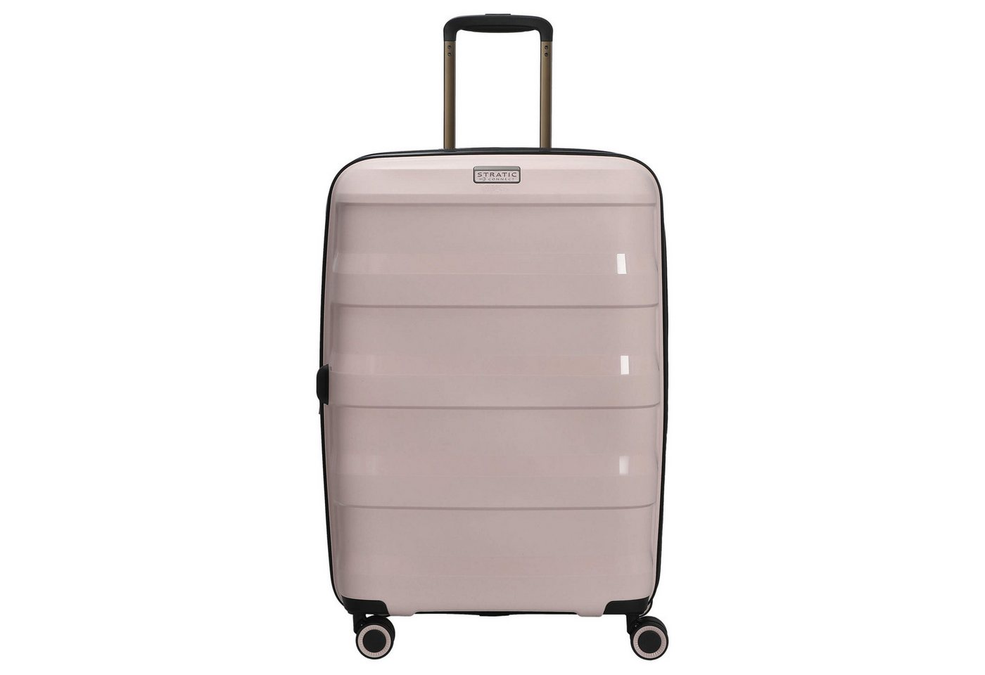 Stratic Koffer Straw+ - 4-Rollen-Trolley 66 cm M erw. (rose), 4 Rollen Rollen von Stratic
