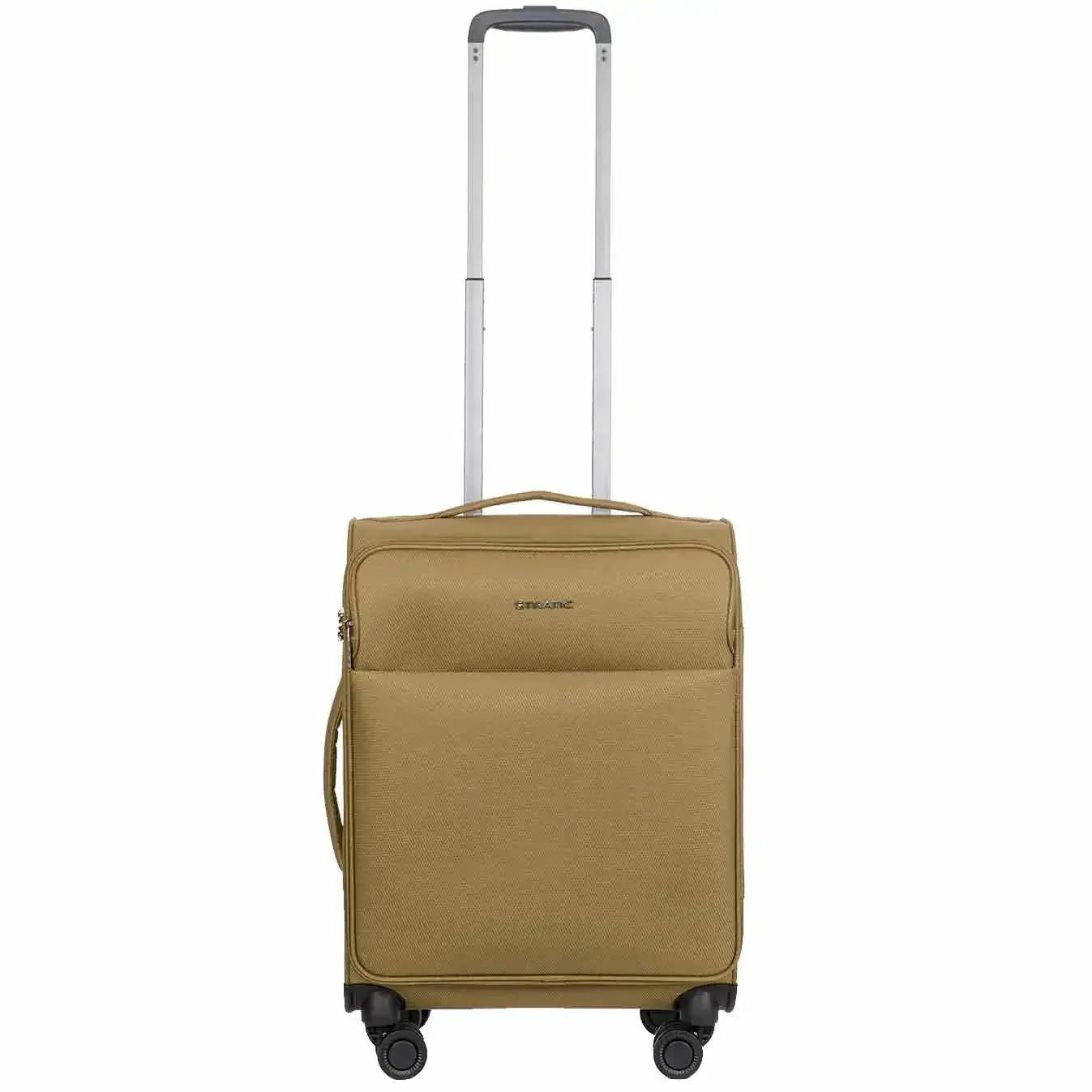 Stratic Light + 4-Rollen Kabinentrolley 55 cm - Khaki von Stratic