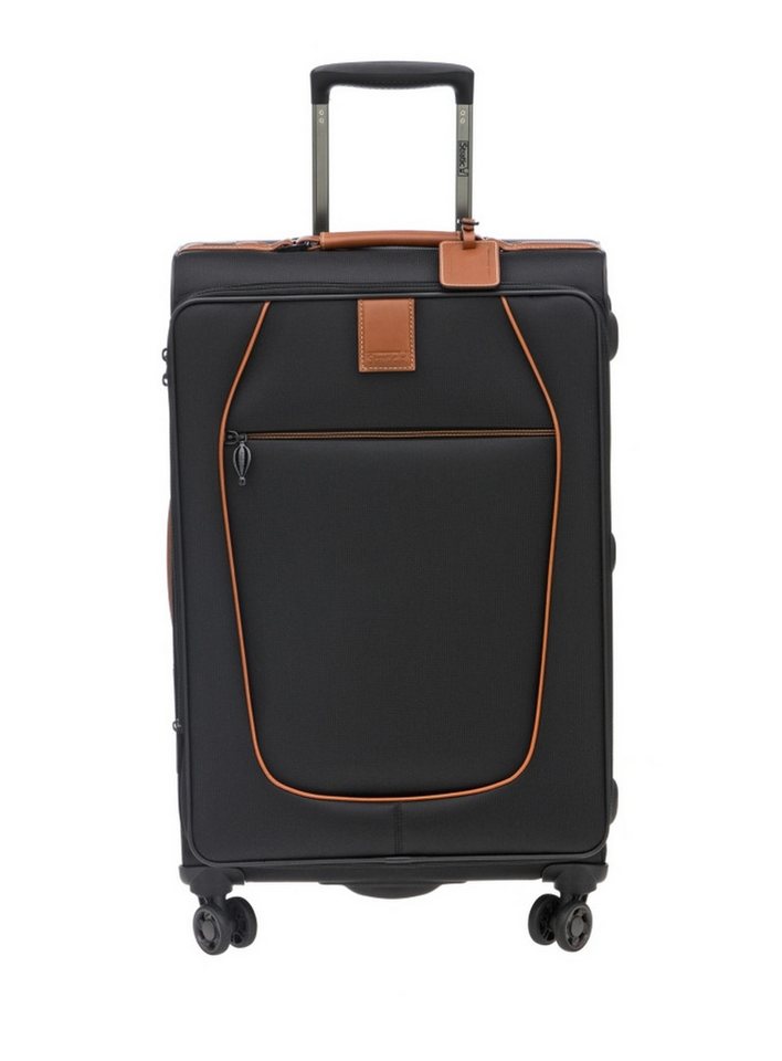 Stratic Weichgepäck-Trolley Original, 4 Rollen, Champagner Schwarz Nylon Echtleder Elemente Design Award Gewinner von Stratic