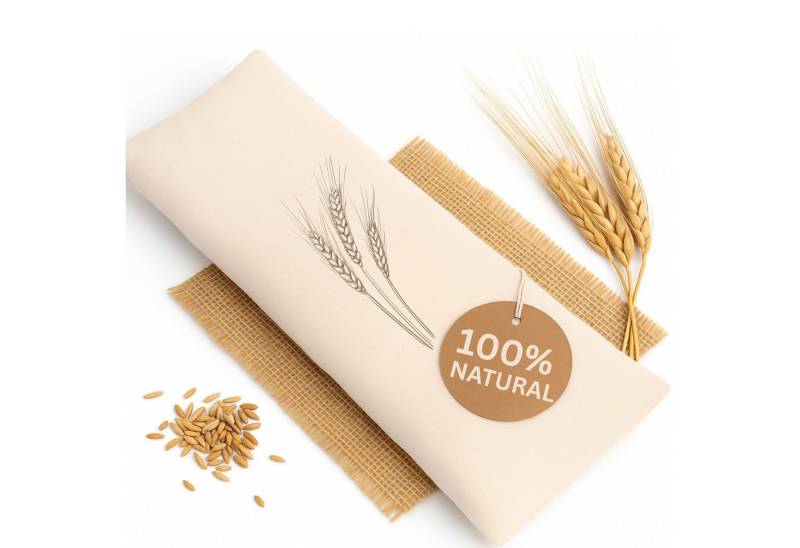 Strauss Home Wärmekissen Körnerkissen Groß– Mikrowellengeeignet natürliche Weizenkörner, (1-tlg), gegen Verspannungen im Nacken uvm. - Abnehmbarer Bezug von Strauss Home