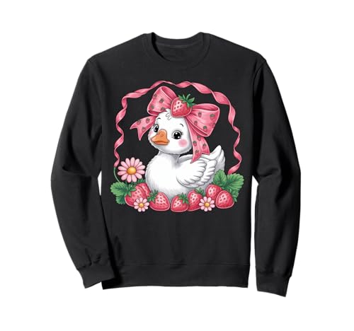 Gans Erdbeere Kokette Rosa Schleife Party Geburtstag Mädchen Frauen Sweatshirt Gans Erdbeere Kokette Rosa Schleife Party Geburtstag Mädchen Frauen Sweatshirt von Strawberry Coquette Goose Tees NYC