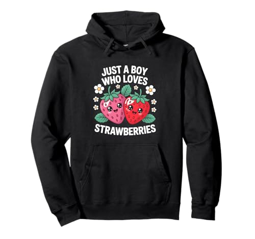 Just A Boy Who Loves Strawberries Fun Pullover Hoodie Just A Boy Who Loves Strawberries Fun Pullover Hoodie von Strawberry Lovers Cute Fruit Designs