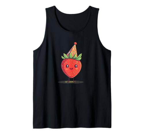Lustiges Erdbeere mit Partyhut Kostüm für Jungen und Mädchen Tank Top Lustiges Erdbeere mit Partyhut Kostüm für Jungen und Mädchen Tank Top von Strawberry Party Outfit