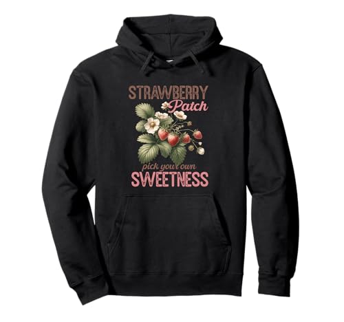 Erdbeer-Aufnäher "Pick Your Own Sweetness", Vintage-Stil Pullover Hoodie Erdbeer-Aufnäher "Pick Your Own Sweetness", Vintage-Stil Pullover Hoodie von Strawberry Patch Summer Delight Gardeners Berry