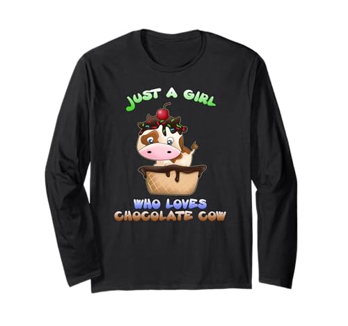 Nur EIN Mädchen, das Chocolate Cow liebt Langarmshirt von Strawberry and Chocolate Cow Gifts