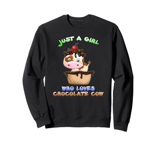 Nur EIN Mädchen, das Chocolate Cow liebt Sweatshirt von Strawberry and Chocolate Cow Gifts