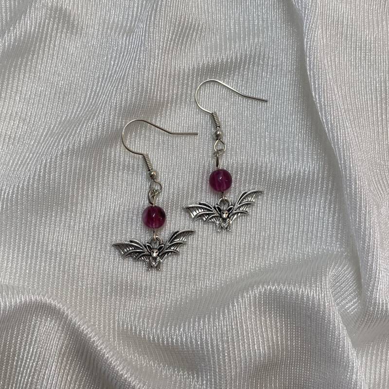 Disintegration Earrings - Gothic The Cure Alternative Dracula Bat Vampire Purple Emo Dark Academia Fantasy Metalhead Whimsical Whimsigoth von Strawberrycupcake222