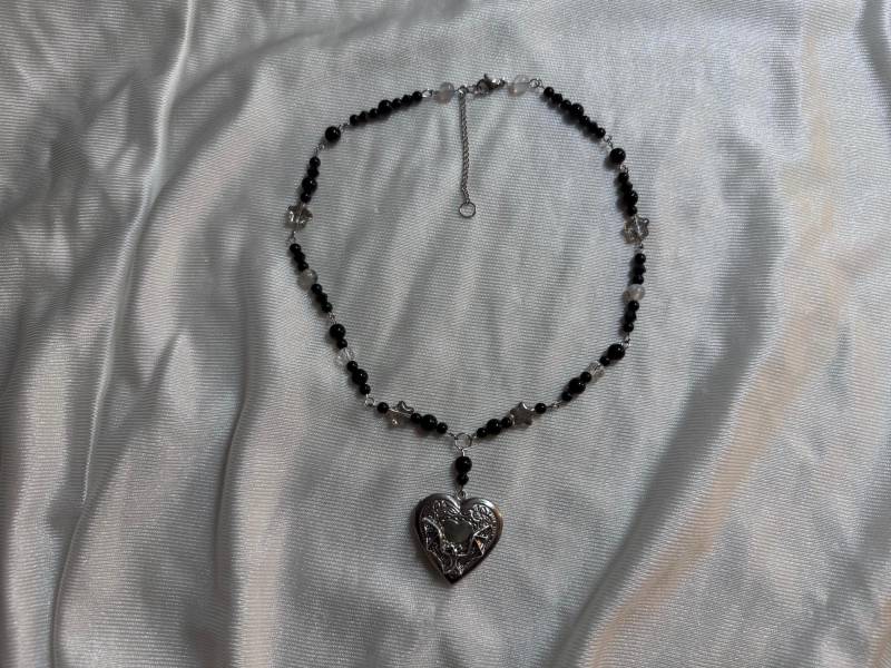 Stainless Steel Necklace - Dark Academia Alternative Locket Gothic Black Witch Whimsigoth Bat Accessory Jewelry Goth Metalhead Nosferatu von Strawberrycupcake222