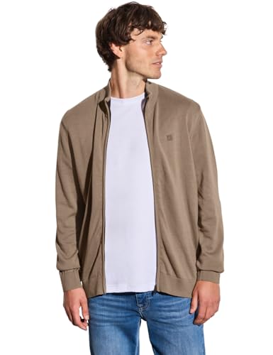 Herren Basic Strickjacke mit Zipper von Street One MEN