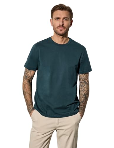 Street One MEN Herren Basic T-Shirt in Unifarbe von Street One MEN