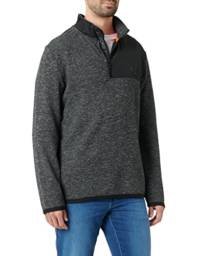 Street One MEN Herren D301929 Sweatshirt, Storm Grey Melange, S von Street One MEN