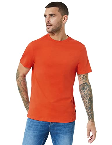 Street One MEN Herren D317728 Baumwollshirt, Flame red, S von Street One MEN