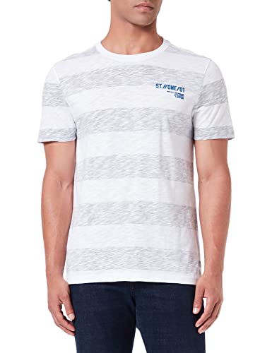 Street One MEN Herren D317747 Baumwollshirt, Weiß, M von Street One MEN